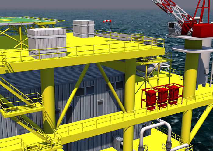 Oil Rig Platform 3D Model