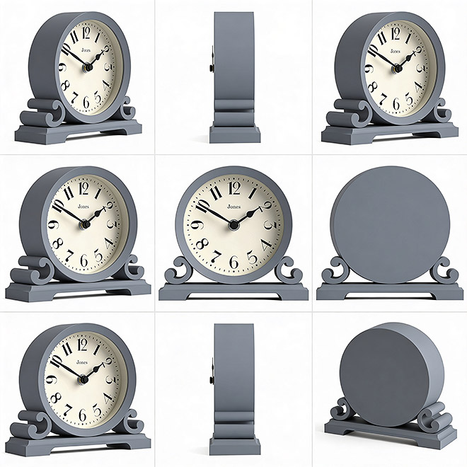 mantel clock contact sheet